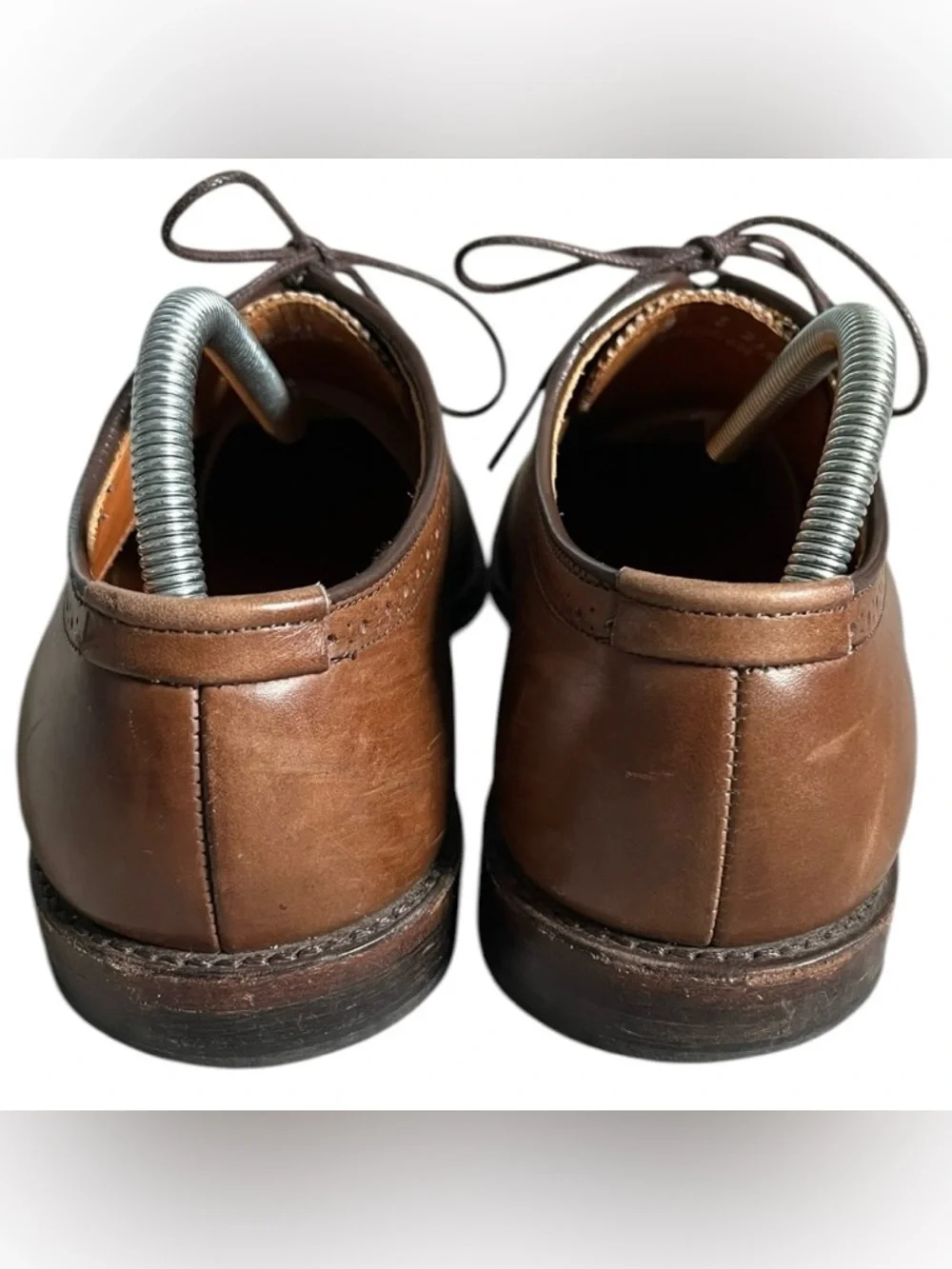 Allen‎ Edmonds Cornwallis Brogue Detailing Brown Leather Loafers Mens 9